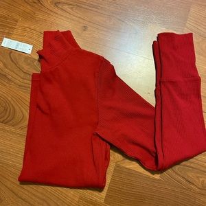 J. CREW red turtleneck top